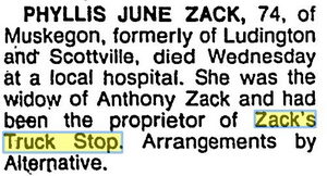 Zacks Truck Stop (Ferrals) - July 1997 Former Owner Passes Away (newer photo)